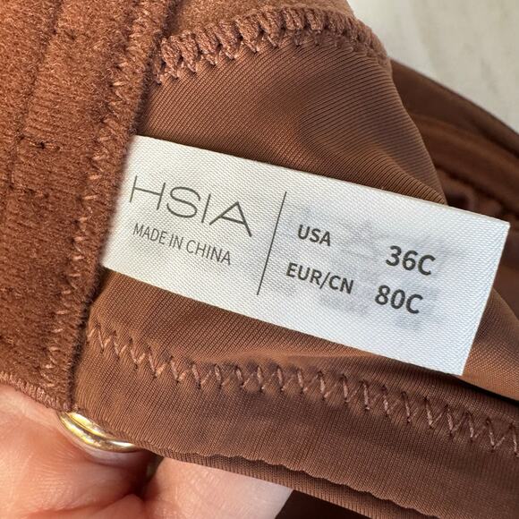 HSIA Minimizer Bra Unlined Full Coverage Underwire Brown NWT Size 36C - Picture 7 of 7